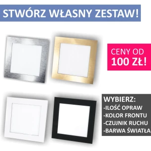 Q1 Zestaw lampek opraw schodowych z czujnikami ruchu