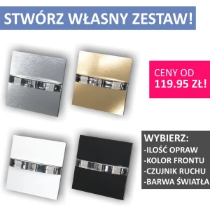 Q8 Zestaw lampek opraw schodowych z czujnikami ruchu