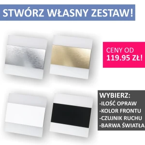 Q32 Zestaw lampek opraw schodowych z czujnikami ruchu