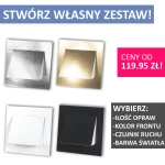 Q6 Zestaw lampek opraw schodowych z czujnikami ruchu