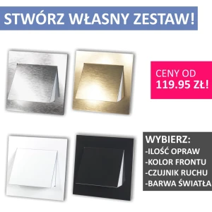 Q6 Zestaw lampek opraw schodowych z czujnikami ruchu